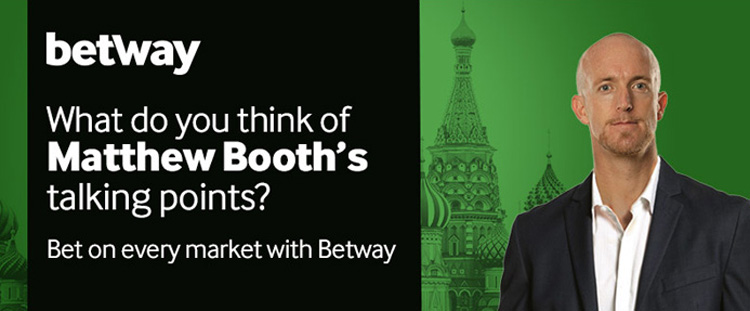 Matthew Booth : His World Cup Golden Nuggets for Betway