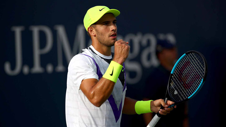 Borna Coric in action.