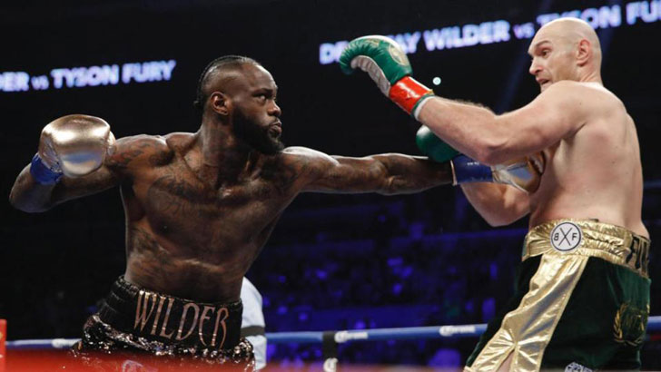 Deontay Wilder in action.