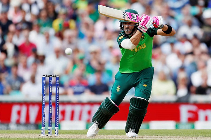Faf Du Plessis in action for South Africa.