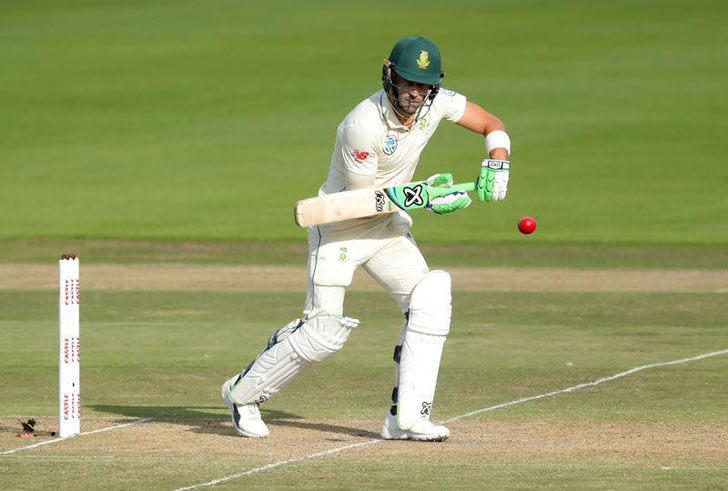 Faf du Plessis in action for South Africa.