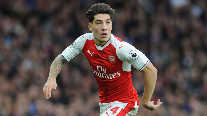 Hector Bellerin in action Arsenal