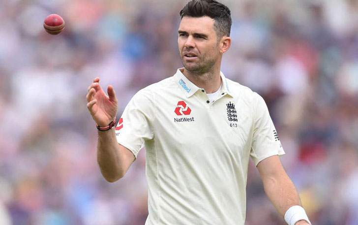 James Anderson in action for England.
