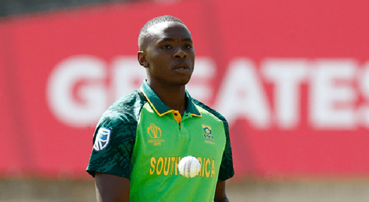 Kagiso Rabada in action for South Africa.
