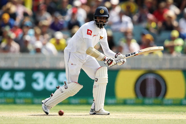 Lahiru Thirimanne in action for Sri Lanka.