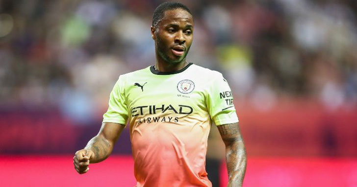 Raheem Sterling in action for City