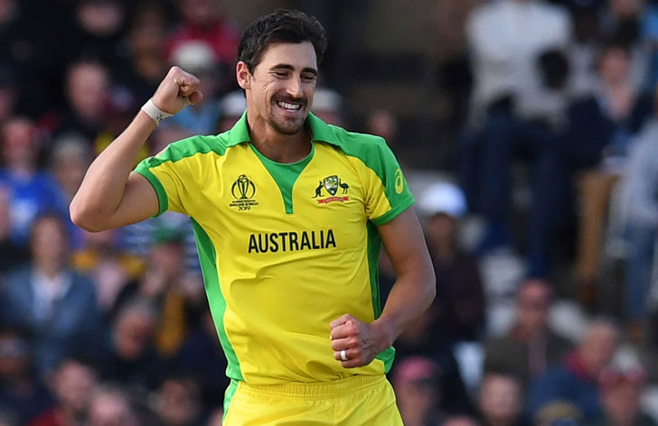 Mitchell Starc in action for Australia.