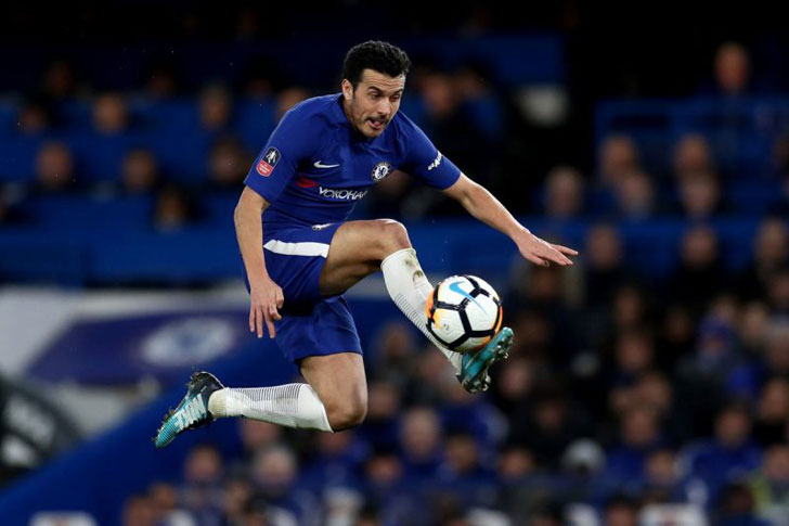 Pedro in action for Chelsea