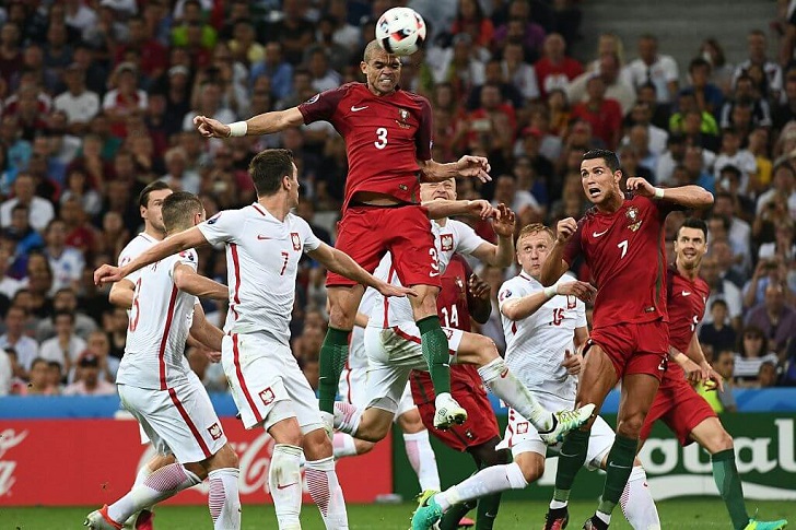 Portugal vs Poland action, Euro 2016