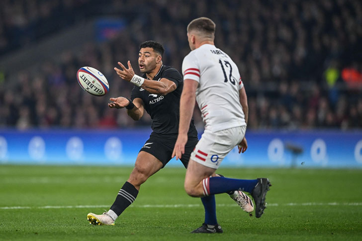 Richie Mo'unga of New Zealand