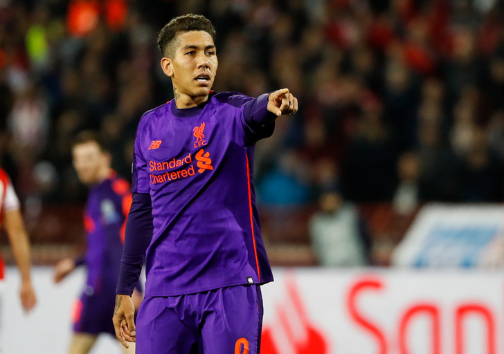 Roberto Firmino in action for Liverpool.