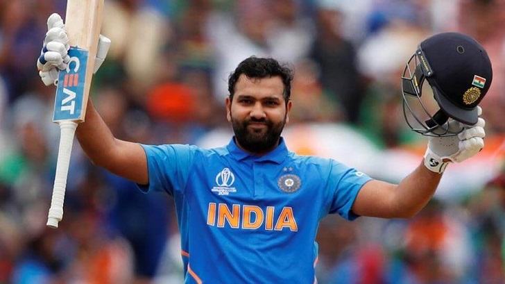 Rohit Sharma in action for India.