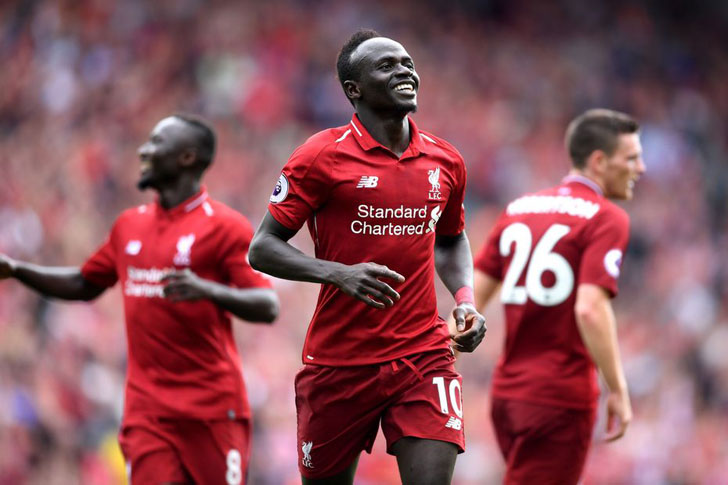 Sadio Mane in action for Liverpool.
