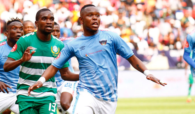 Tercious Malepe in action for Chippa United