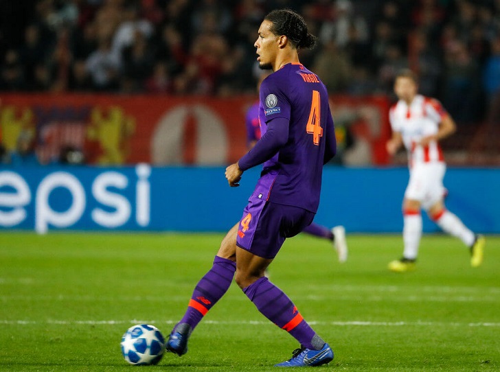 Virgil Van Dijk in action for Liverpool.