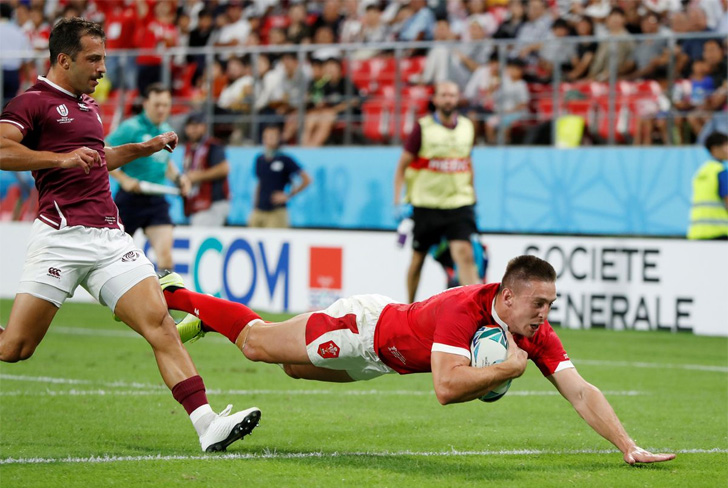 Wales edged Georgia 43-14 in their Group D opener