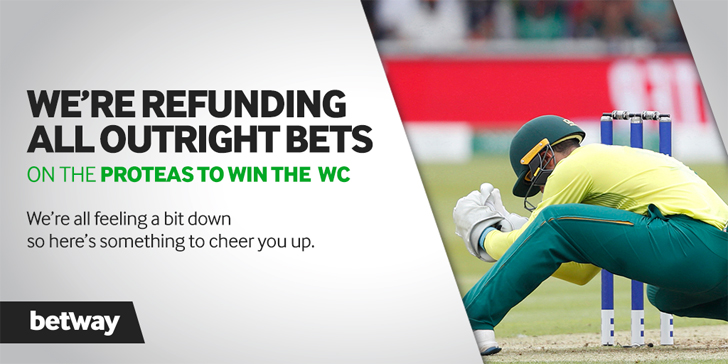 we have refunded all outright bets on South Africa to win the world cup