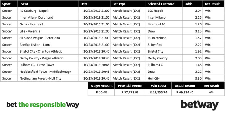 October winning betslip